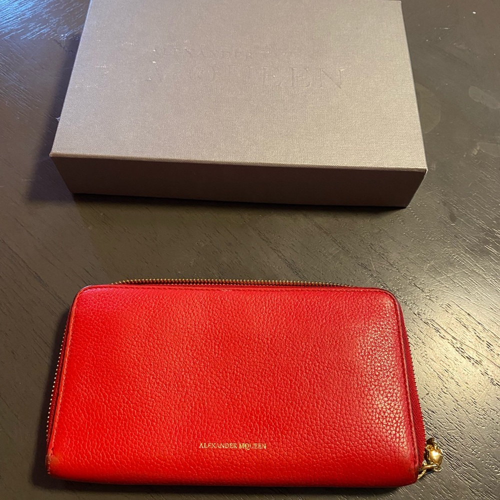 Alexander McQueen Red Wallet